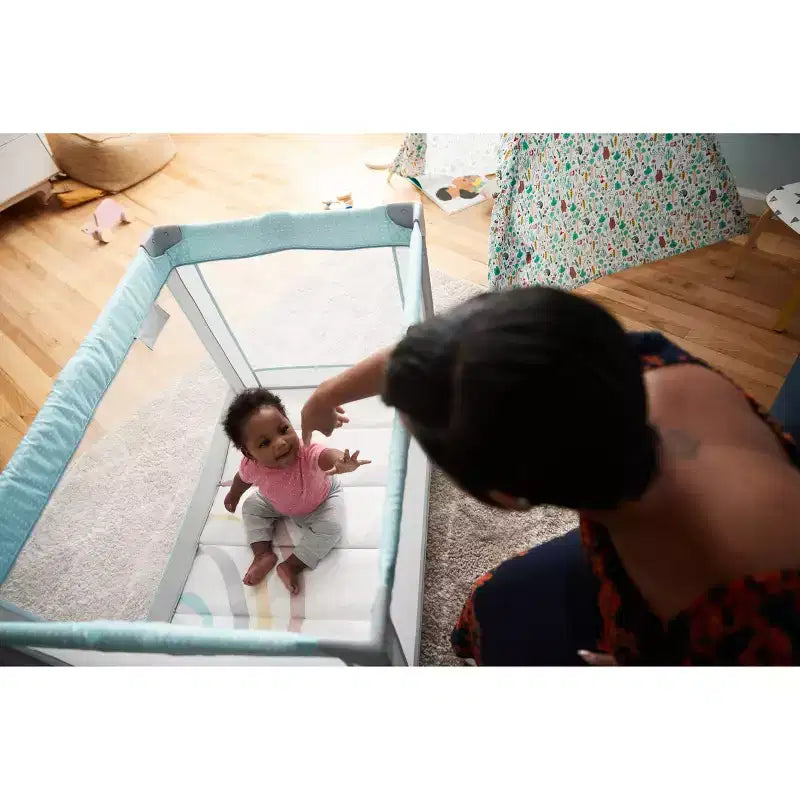 Cosco Rocking Bassinet with Play Yard DLX - Rainbow