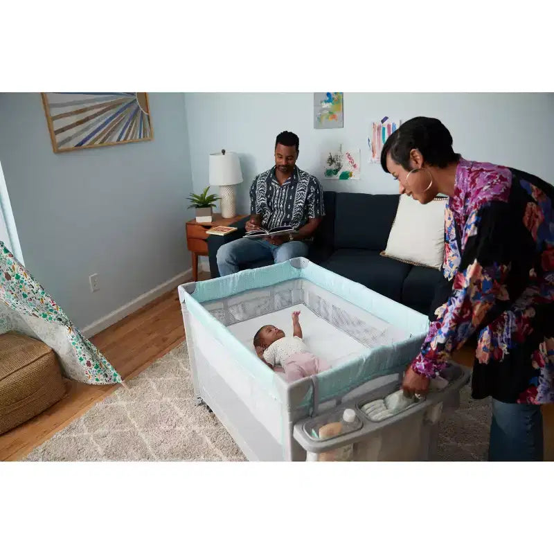 Cosco Rocking Bassinet with Play Yard DLX - Rainbow