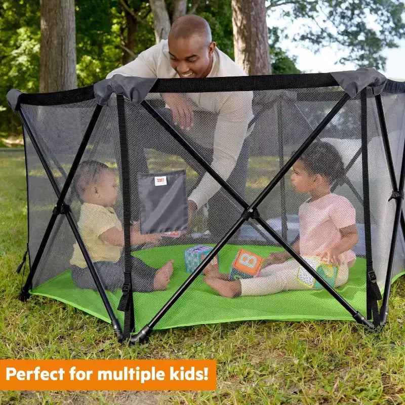Bright Starts Pop n Play Portable Playard - Green