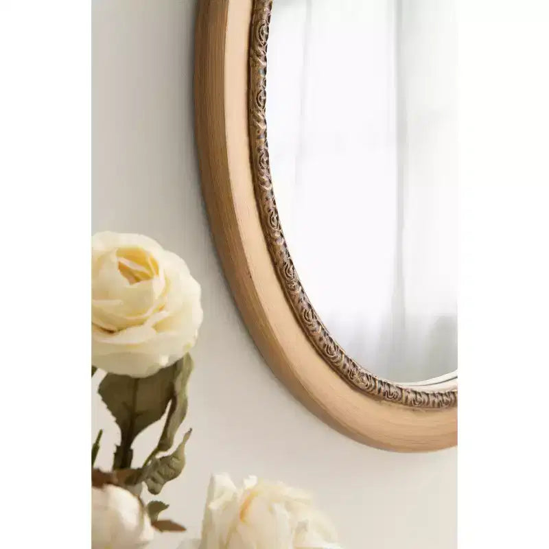 Kate & Laurel All Things Decor 26"x26" Wildomar Round Wall Mirror Gold