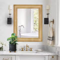 WallBeyond 27"x34" Rattan Mirror Light Brown