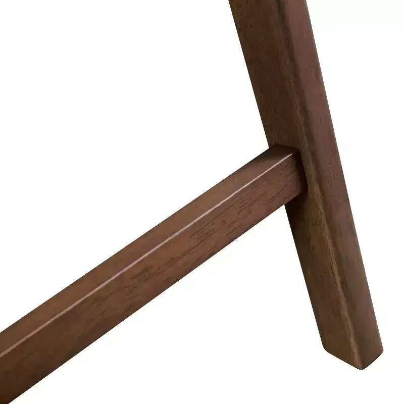 HOMES: Inside + Out Set of 2 Pearlcrest Mid-Century Modern Boucle Upholstered Counter Height Barstool Chairs Walnut