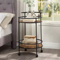Breighton Home Designs2Go Charlie Serving Bar Cart in Barnwood/Black
