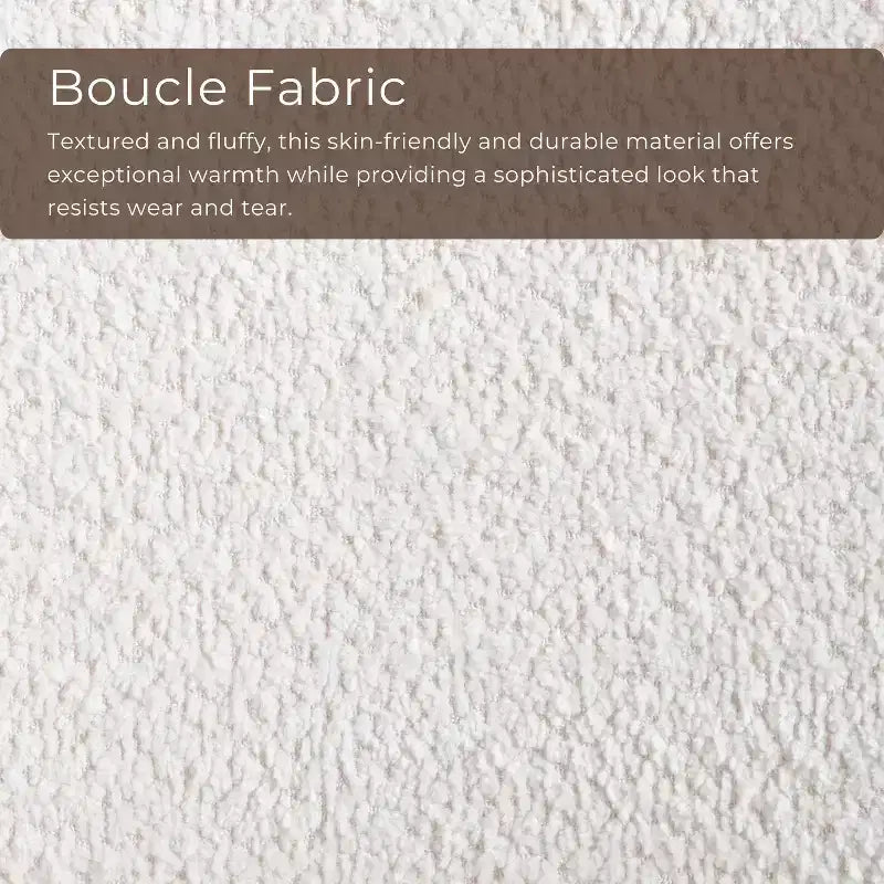 HOMES: Inside + Out Creekside Mid-Century Modern Boucle Wingback Accent Chair Walnut