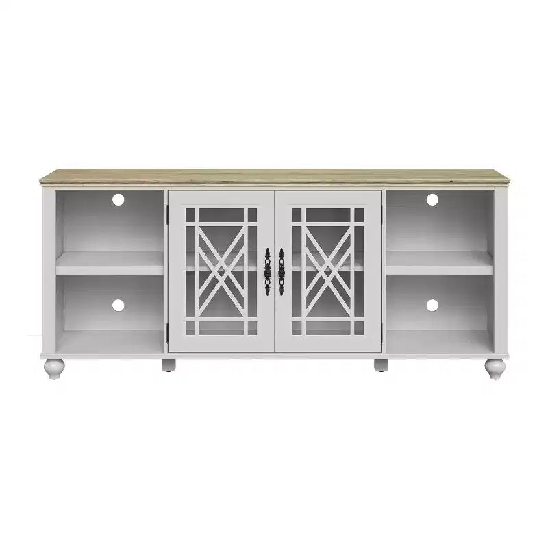 Festivo Vintage Style 70" TV Stand for TVs up to 80" White