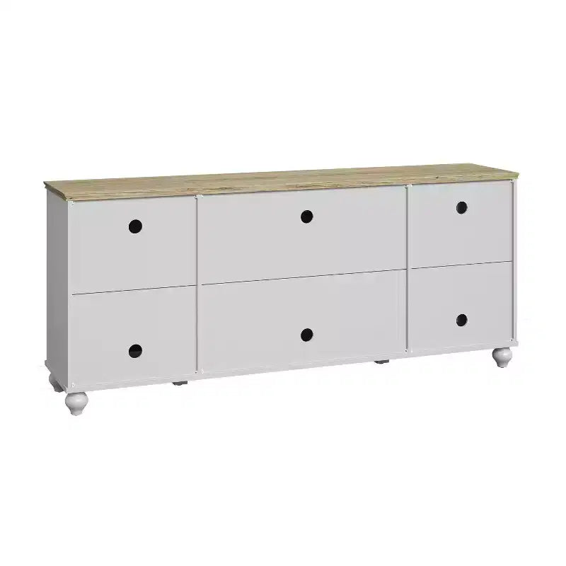 Festivo Vintage Style 70" TV Stand for TVs up to 80" White
