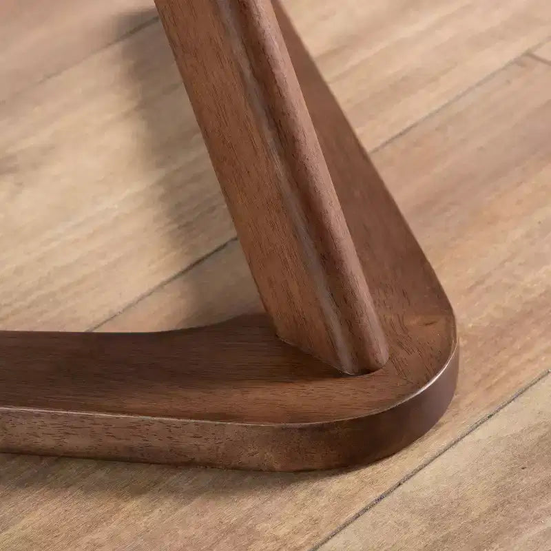 HOMES: Inside + Out River Run 19.5" Round Mid-Century Modern Accent Side Table Walnut
