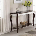 Acme Furniture Mathias Console Table White/Walnut Finish