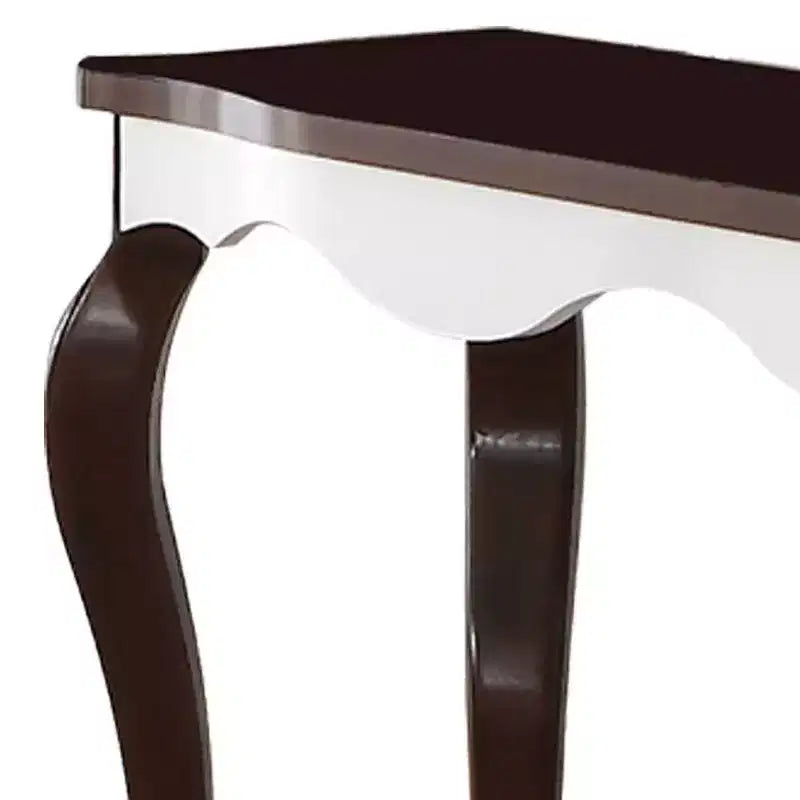 Acme Furniture Mathias Console Table White/Walnut Finish