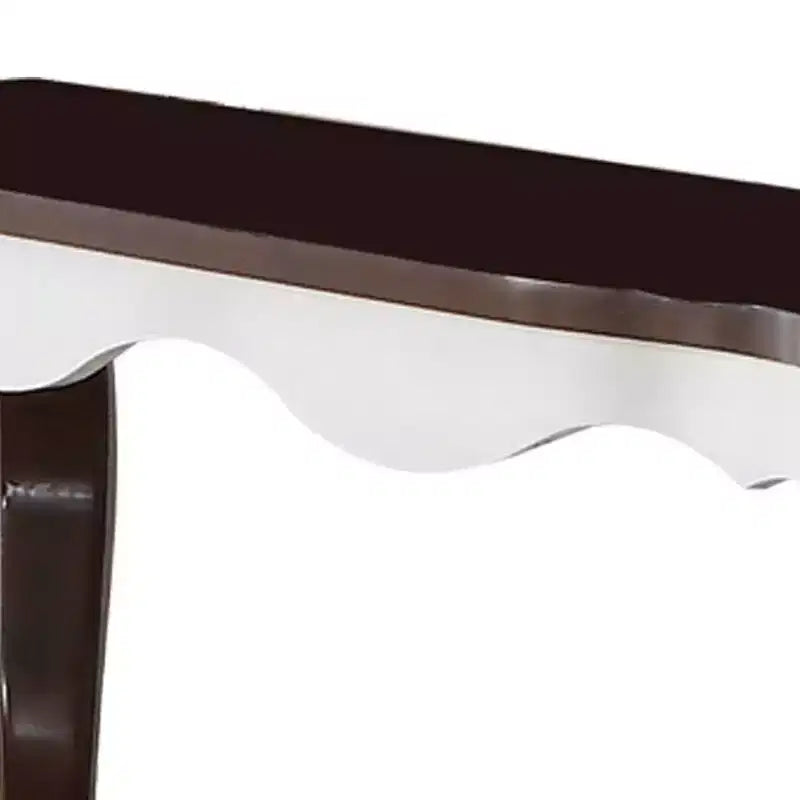 Acme Furniture Mathias Console Table White/Walnut Finish