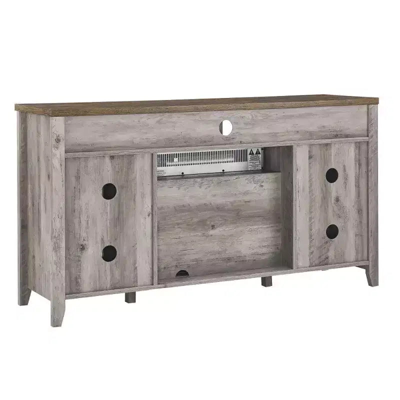 55 Modern TV Stand, Media Entertainment Center Console With Insert Fireplace, TV Media Storage Cabinet Chest For Living Room