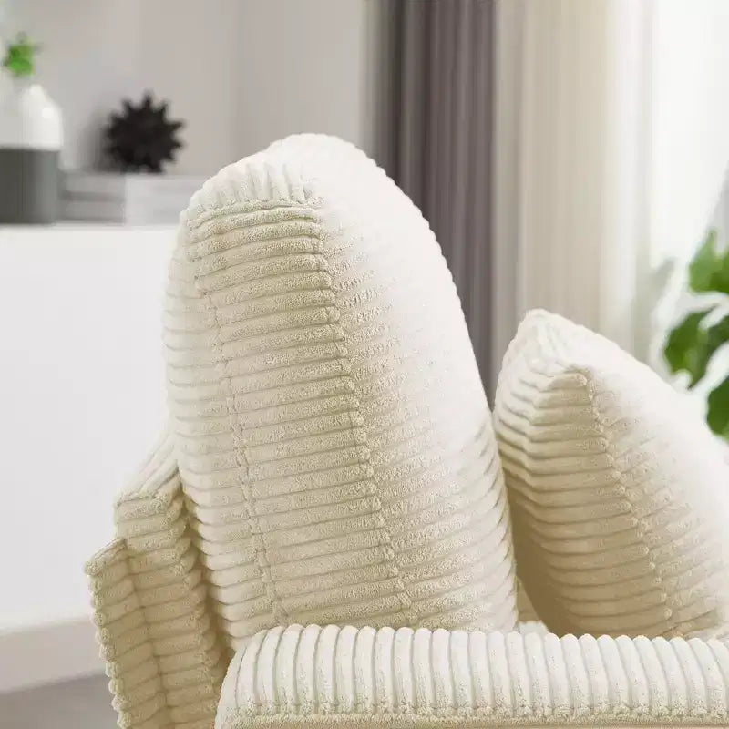 Hyleory 44.48'' Corduroy Accent Chair, Sofa Chair with Large Seat and Wide Armrests, Modern Armchair Reading Chairs for Bedroom Living Room(set of 2)