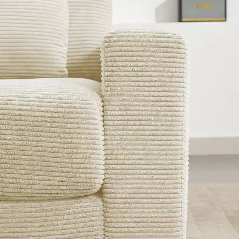 Hyleory 44.48'' Corduroy Accent Chair, Sofa Chair with Large Seat and Wide Armrests, Modern Armchair Reading Chairs for Bedroom Living Room(set of 2)
