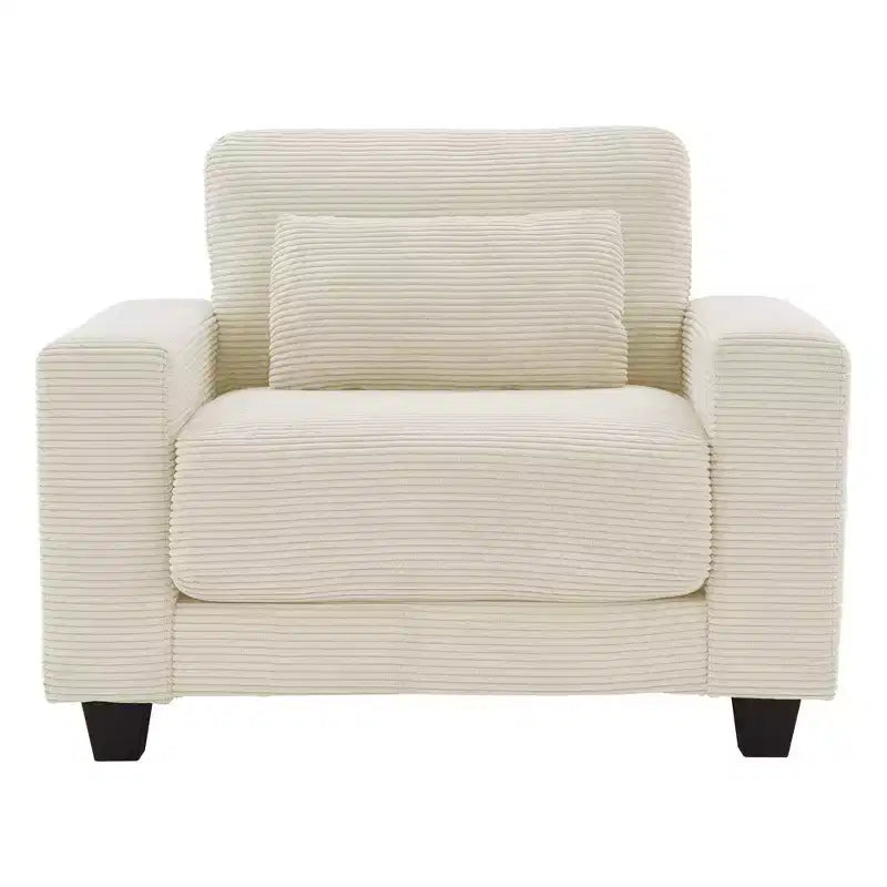 Hyleory 44.48'' Corduroy Accent Chair, Sofa Chair with Large Seat and Wide Armrests, Modern Armchair Reading Chairs for Bedroom Living Room(set of 2)