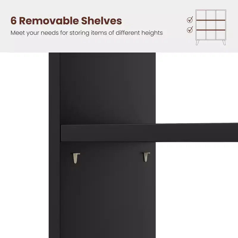 Costway 1 PCS 9-Cube Bookcase with 6 Removable Shelves Raised Support Feet for Living Room Brown/White