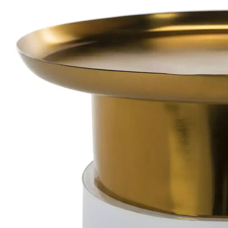 Zenith Tray Top Side Table - ACC3200 - Gold/White - Safavieh