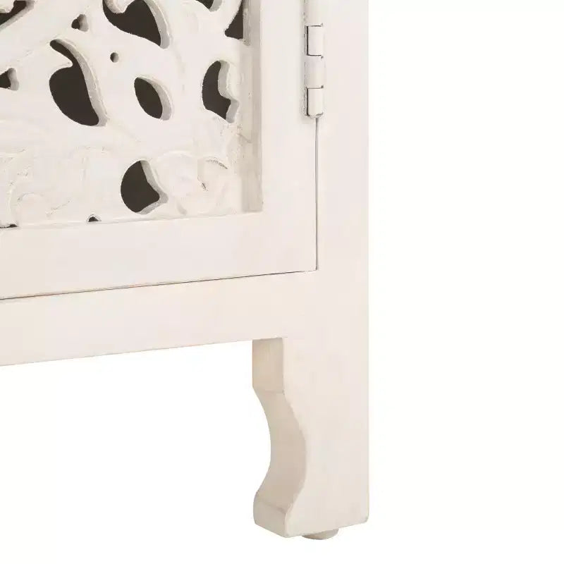 Reimu 2 Shelf 1 Door Nightstand - NST5306 - White Washed - Safavieh