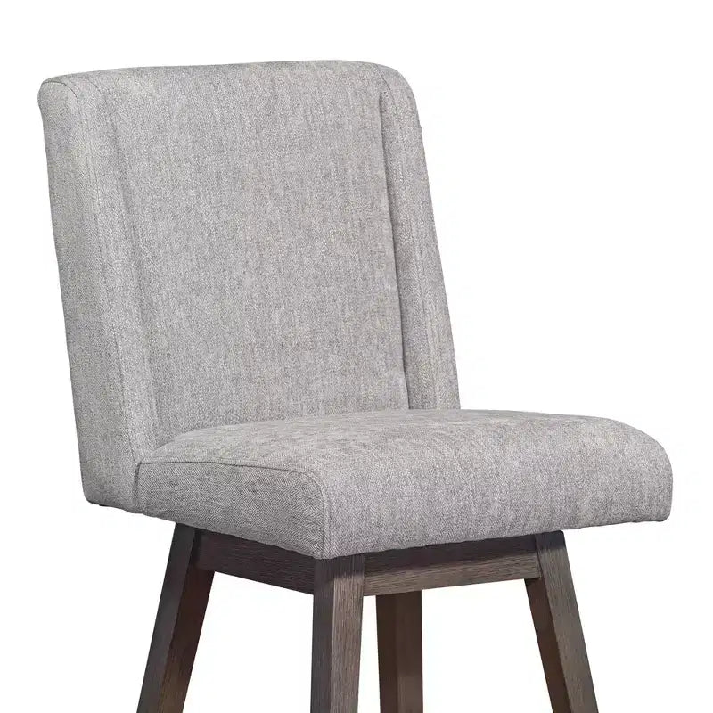 Armen Living Stancoste Wood Finish with Fabric Swivel Counter Height Barstool