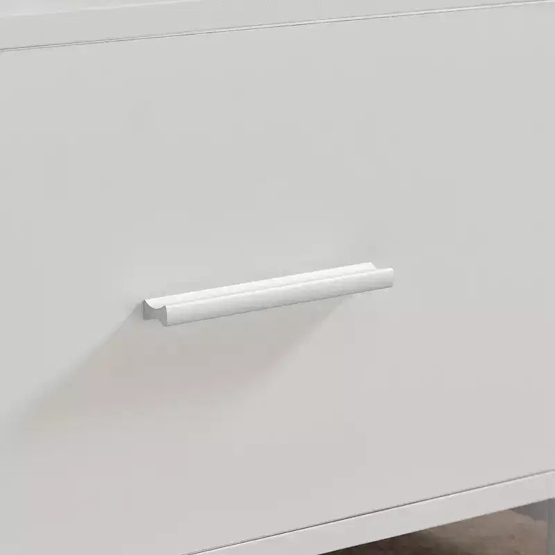 VECELO Modern Wooden Nightstand with Drawer Square End Bedside Tables with Open Shelf, Stable Metal Frame Small Side Tables