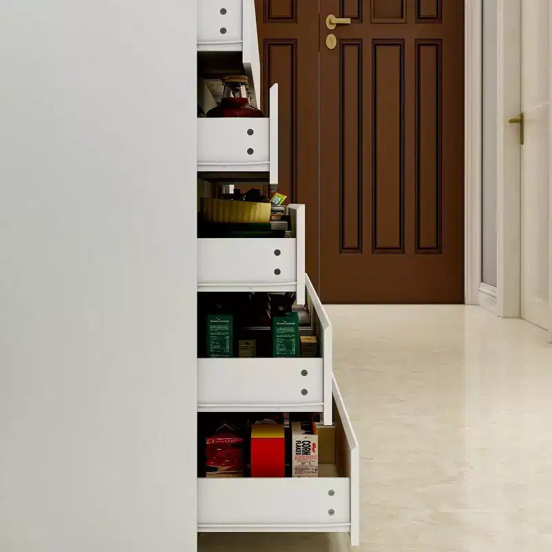 Famapy White Multifunctional Dresser 15 Drawer Storage Space Horizontal Dresser
