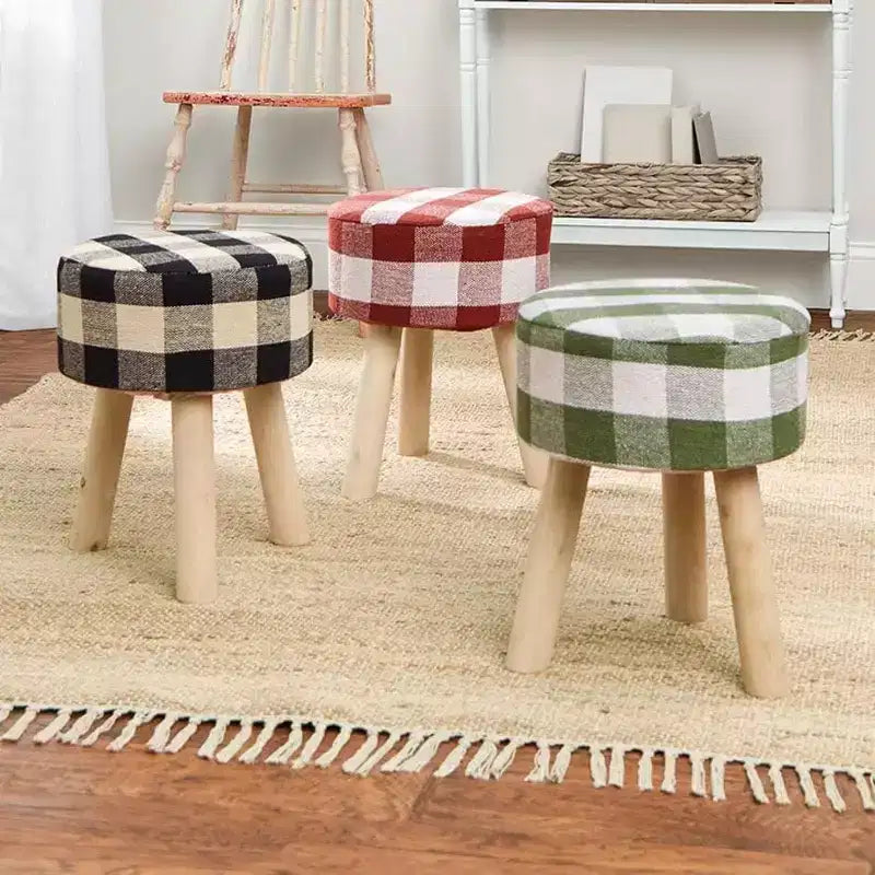 The Lakeside Collection Buffalo Check Stools