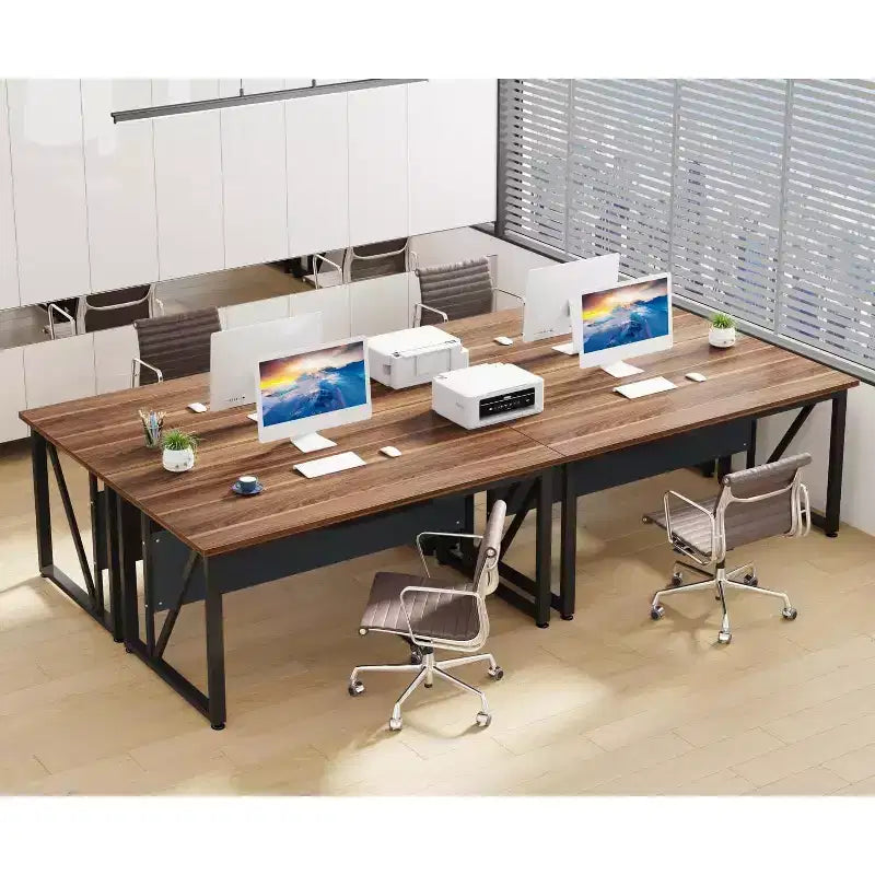 Lantine L Shaped Executive Computer Desk with Lateral File Cabinet
