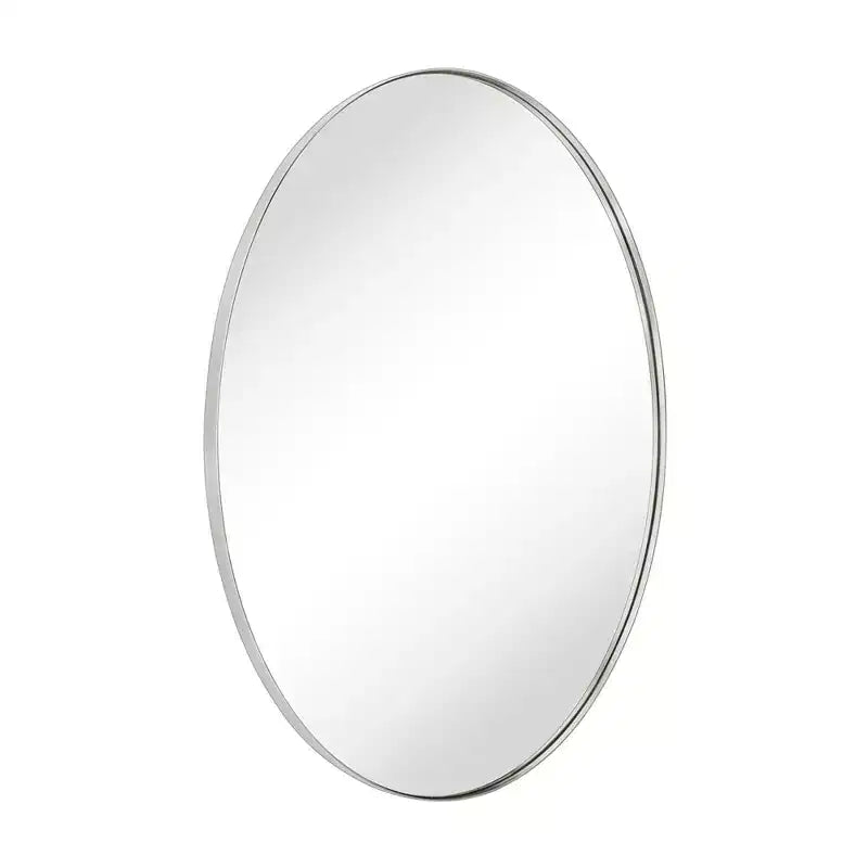TEHOME Javell Oval Stainless Steel Framed Wall Mounted Bathroom Vanity Mirror