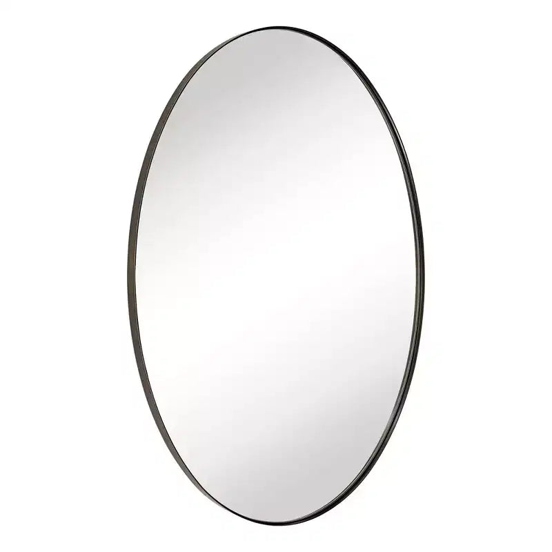 TEHOME Javell Oval Stainless Steel Framed Wall Mounted Bathroom Vanity Mirror