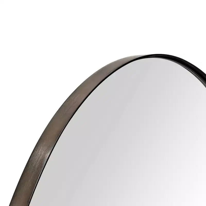 TEHOME Javell Oval Stainless Steel Framed Wall Mounted Bathroom Vanity Mirror