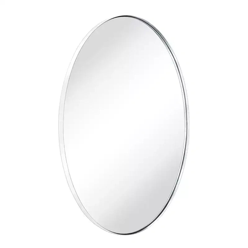 TEHOME Javell Oval Stainless Steel Framed Wall Mounted Bathroom Vanity Mirror
