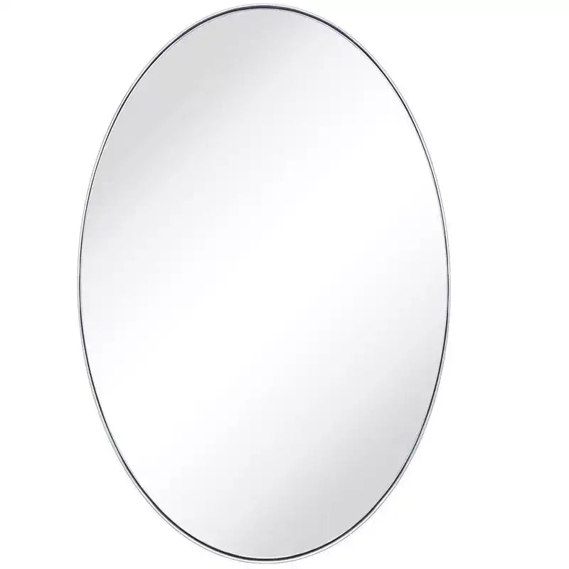TEHOME Javell Oval Stainless Steel Framed Wall Mounted Bathroom Vanity Mirror