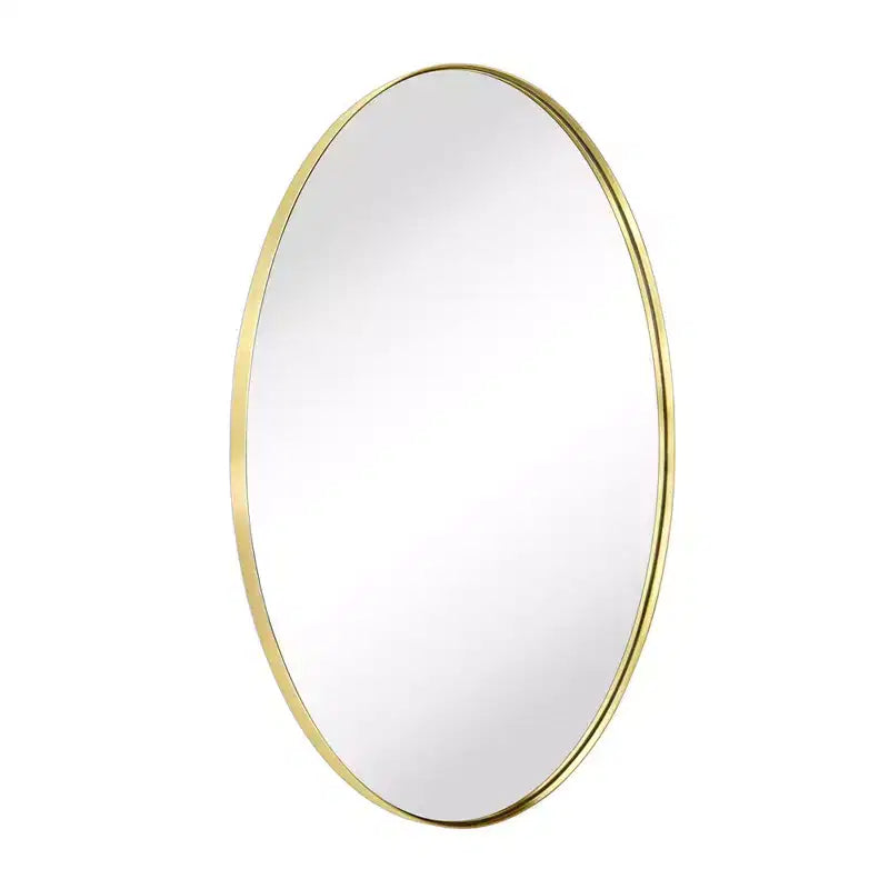 TEHOME Javell Oval Stainless Steel Framed Wall Mounted Bathroom Vanity Mirror