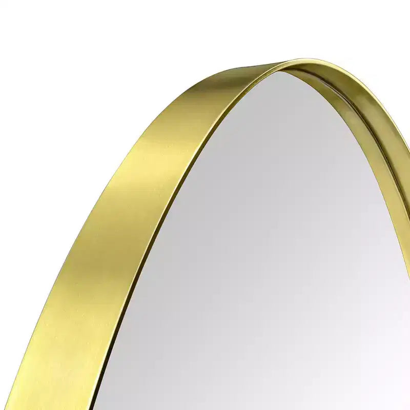 TEHOME Javell Oval Stainless Steel Framed Wall Mounted Bathroom Vanity Mirror