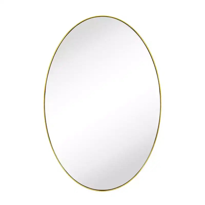TEHOME Javell Oval Stainless Steel Framed Wall Mounted Bathroom Vanity Mirror