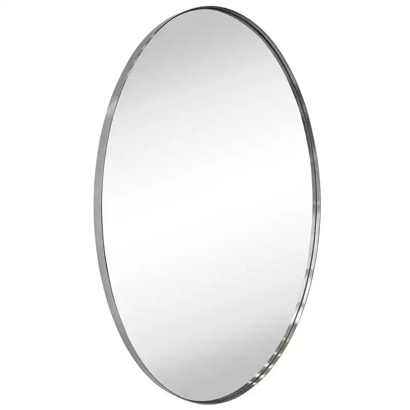 TEHOME Javell Oval Stainless Steel Framed Wall Mounted Bathroom Vanity Mirror