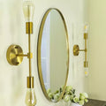 TEHOME Javell Oval Stainless Steel Framed Wall Mounted Bathroom Vanity Mirror
