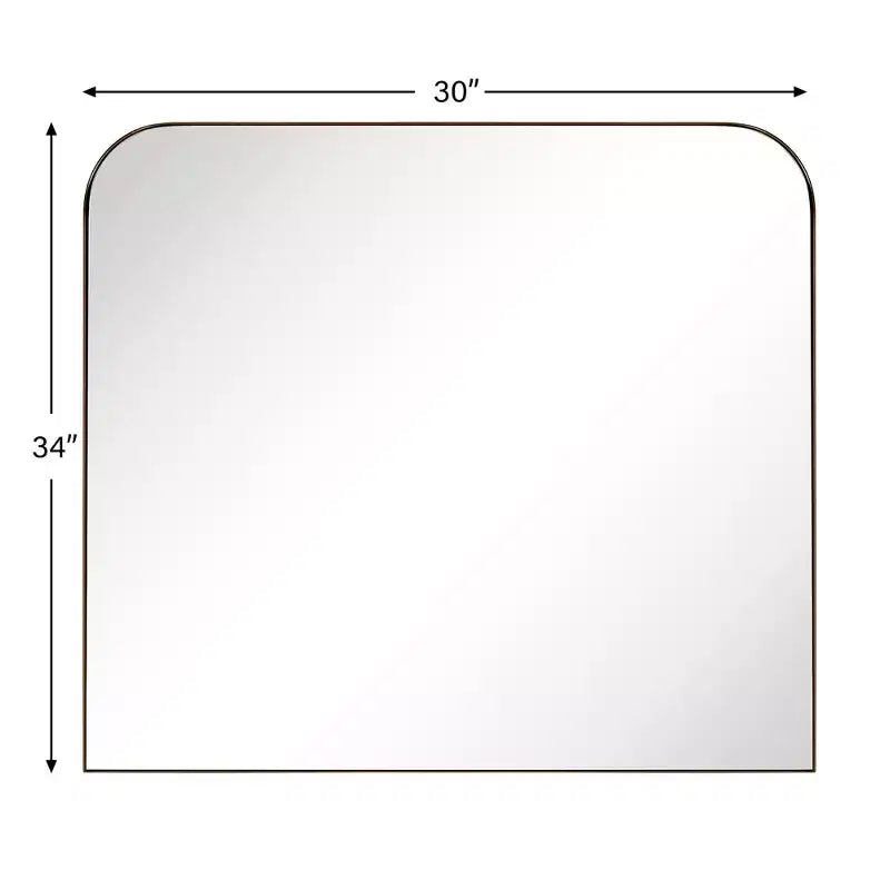 TEHOME Decole Large Rectangular Stainless Steel Framed Wall Mounted Bathroom Vanity Mirror