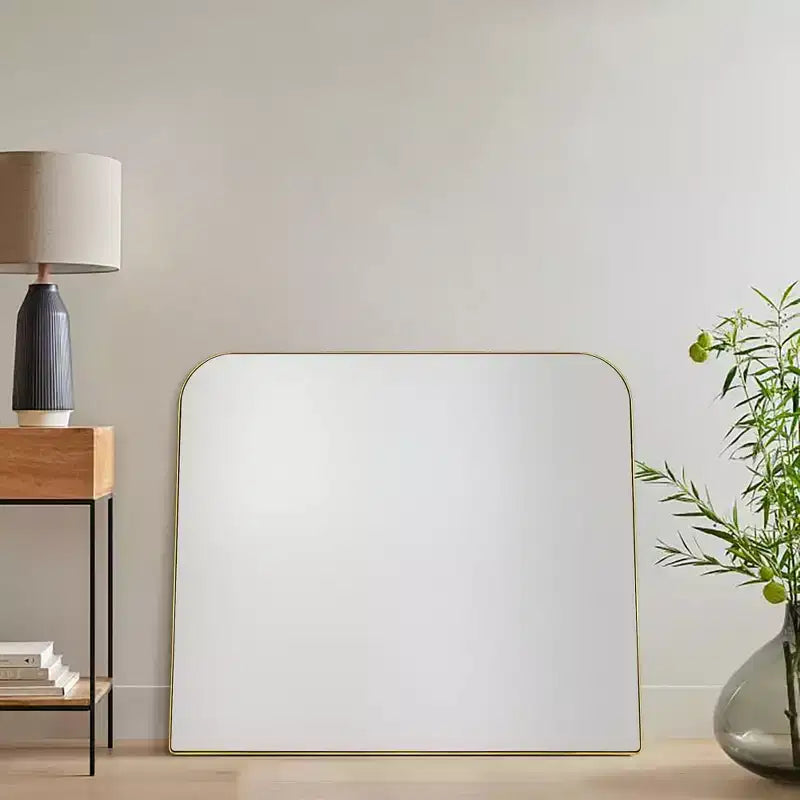 TEHOME Decole Large Rectangular Stainless Steel Framed Wall Mounted Bathroom Vanity Mirror