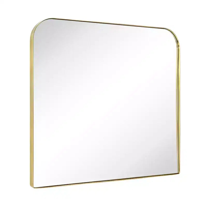 TEHOME Decole Large Rectangular Stainless Steel Framed Wall Mounted Bathroom Vanity Mirror