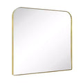 TEHOME Decole Large Rectangular Stainless Steel Framed Wall Mounted Bathroom Vanity Mirror