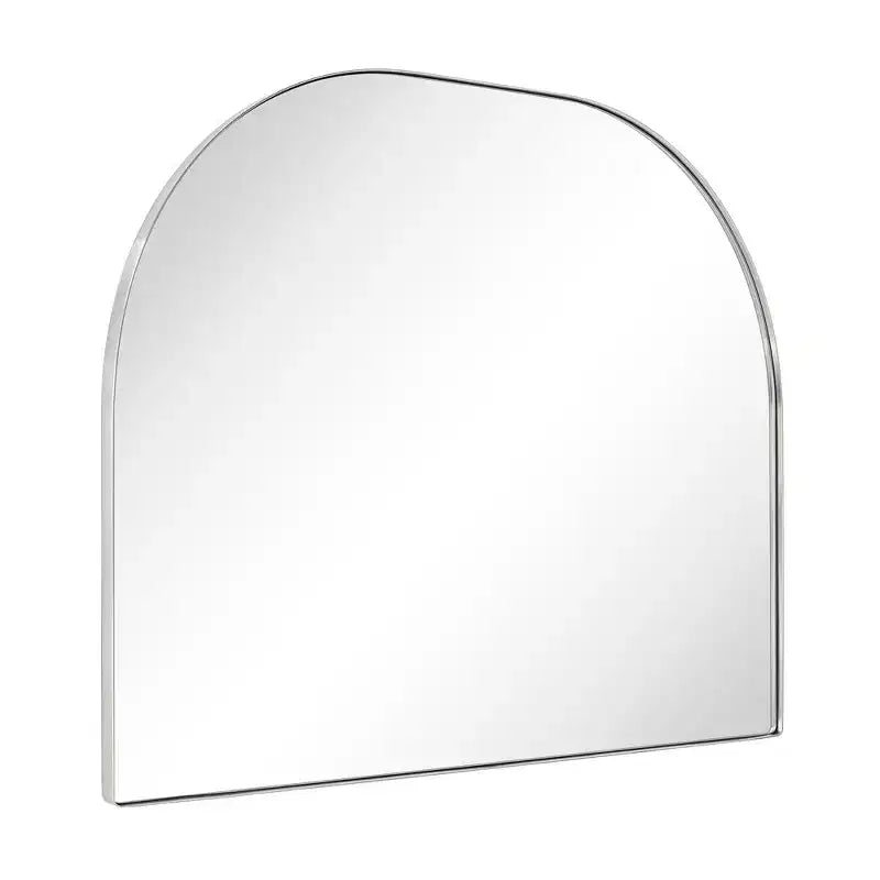 TEHOME Large Arched Metal Framed Wall Mounted Bathroom Vanity Mirror