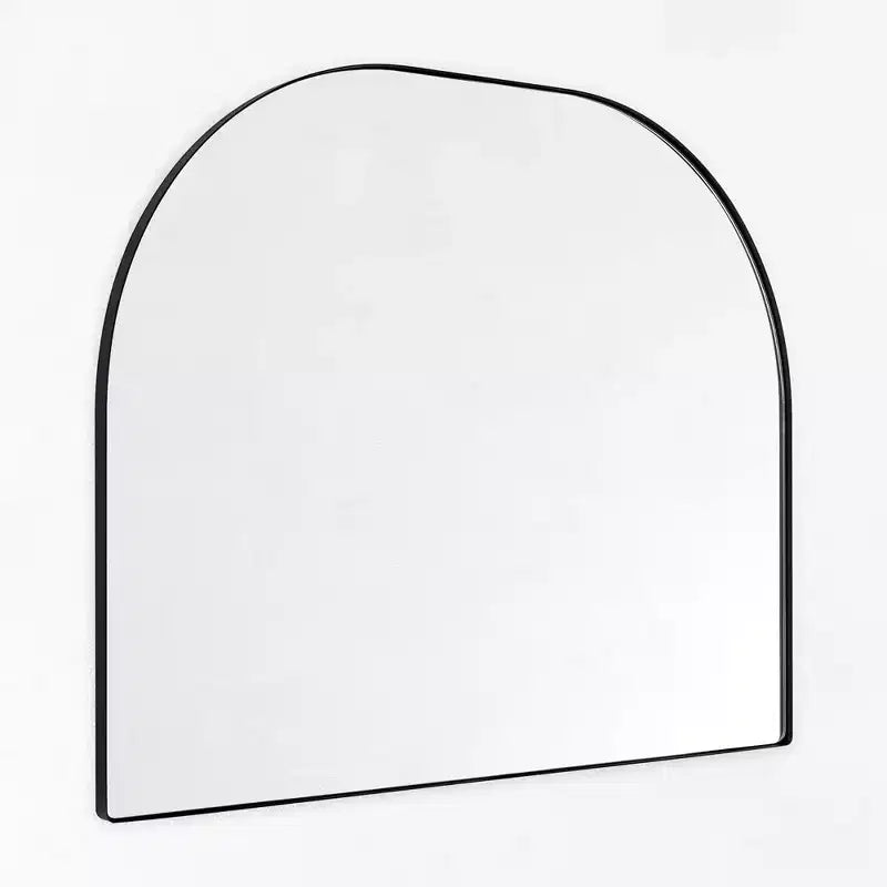 TEHOME Large Arched Metal Framed Wall Mounted Bathroom Vanity Mirror