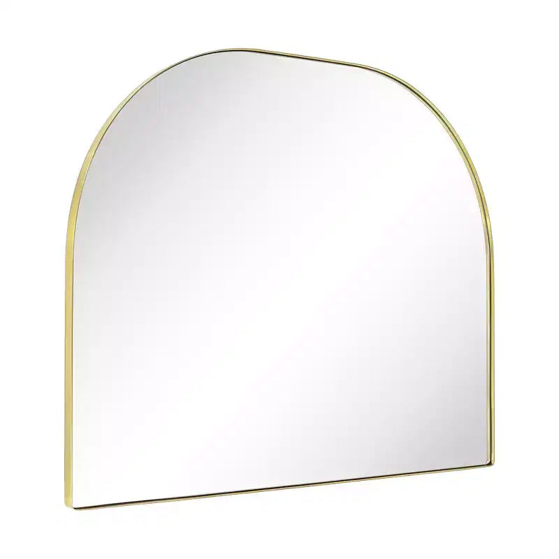 TEHOME Large Arched Metal Framed Wall Mounted Bathroom Vanity Mirror