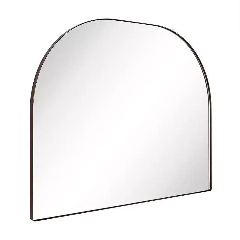 TEHOME Large Arched Metal Framed Wall Mounted Bathroom Vanity Mirror