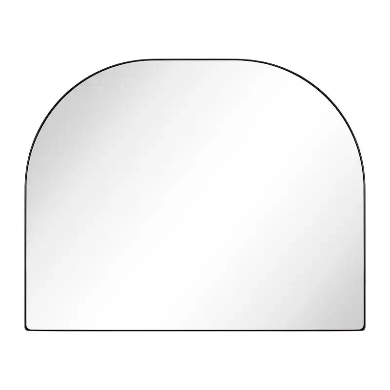 TEHOME Large Arched Metal Framed Wall Mounted Bathroom Vanity Mirror