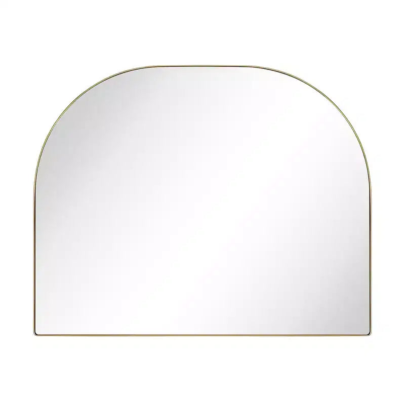 TEHOME Large Arched Metal Framed Wall Mounted Bathroom Vanity Mirror