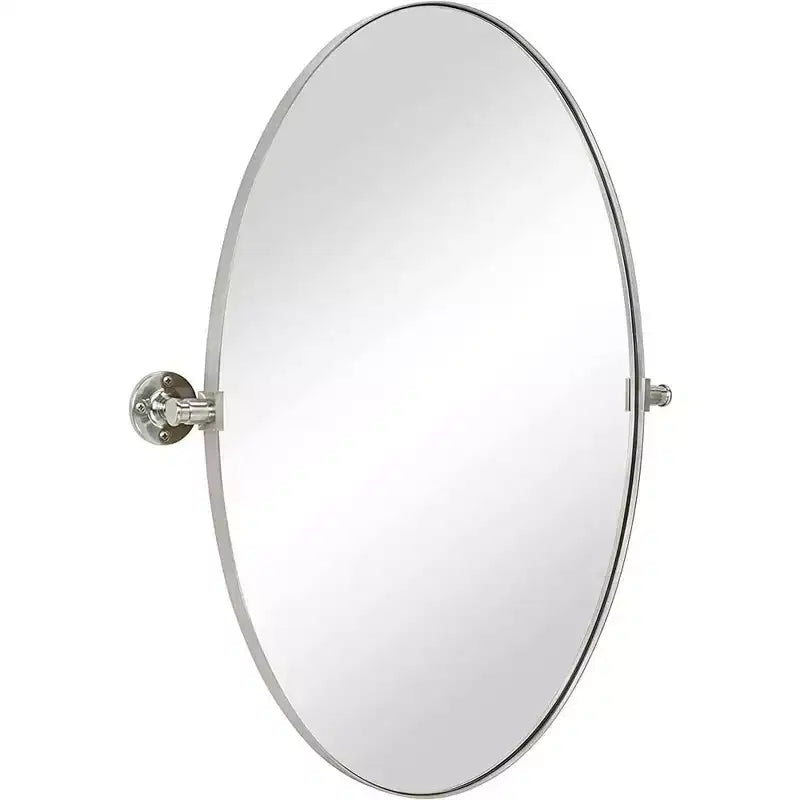 TEHOME Aura Pivoting Oval Metal Framed Wall Mounted Bathroom Vanity Mirror