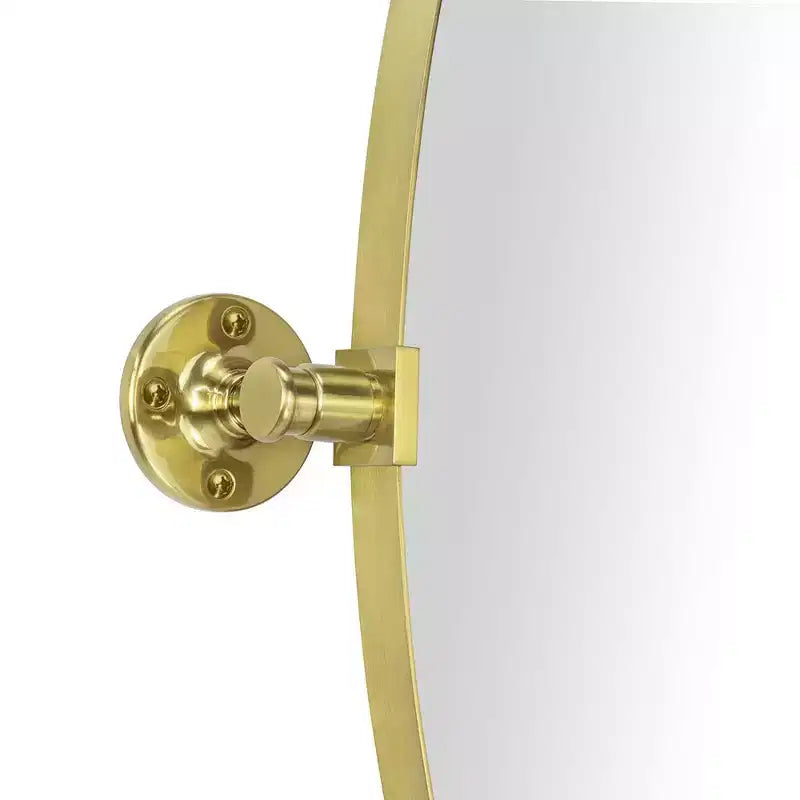 TEHOME Aura Pivoting Oval Metal Framed Wall Mounted Bathroom Vanity Mirror