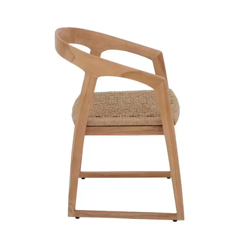 Nordic Teak Natural Indoor/Outdoor Dining Chair - Beige