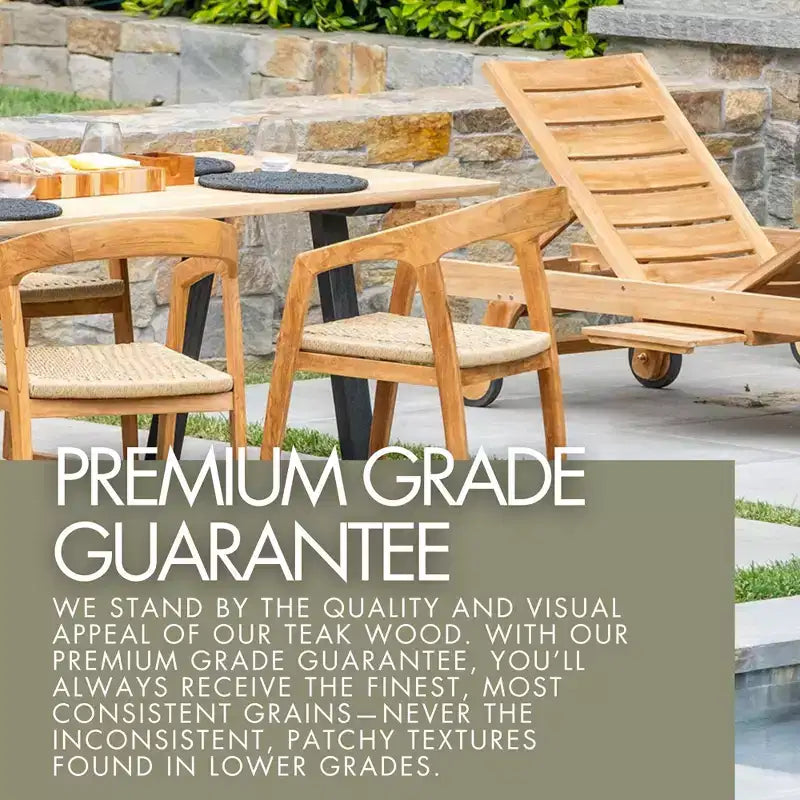 Nordic Teak Natural Indoor/Outdoor Dining Chair - Beige